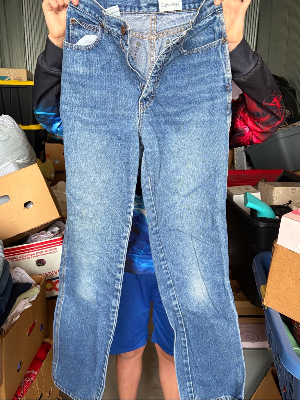 Women’s Vintage Calvin Klein Blue Denim Jeans. Size 9. Rarely Worn